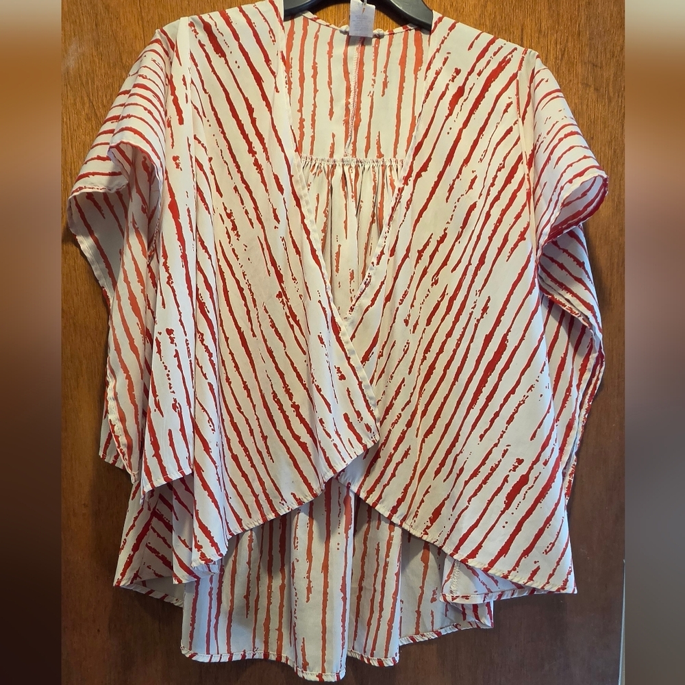 Jump White & Red Kimono Lightweight Jacket SzM - Picture 2 of 13